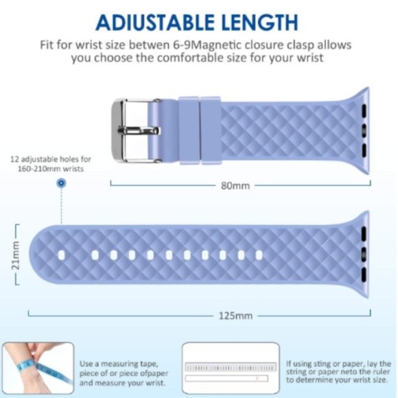 NEW[BAND] Black Rhomboid Silicone For Apple Watch - Picture 3 of 4